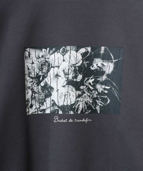 ANPAS（アンパス）の「Ripple Double-Knit Photo Print Sweatshirt/リップルダンボール フォトプリントトレーナー スウェット メンズ レディース モノトーン（スウェット・メンズ・ブラック系/ホワイト系/ホワイト系1/ブラック系2/ネイビー系/ブラック系1・L/LL/M）」の14枚目の写真