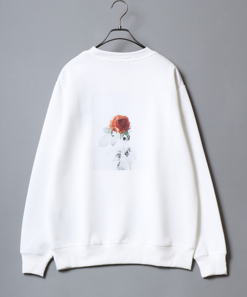 ANPAS（アンパス）の「Ripple Double-Knit Photo Print Sweatshirt/リップルダンボール フォトプリントトレーナー スウェット メンズ レディース モノトーン（スウェット・メンズ・ブラック系/ホワイト系/ホワイト系1/ブラック系2/ネイビー系/ブラック系1・L/LL/M）」の16枚目の写真