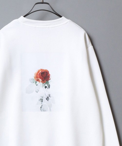 ANPAS（アンパス）の「Ripple Double-Knit Photo Print Sweatshirt/リップルダンボール フォトプリントトレーナー スウェット メンズ レディース モノトーン（スウェット・メンズ・ブラック系/ホワイト系/ホワイト系1/ブラック系2/ネイビー系/ブラック系1・L/LL/M）」の17枚目の写真