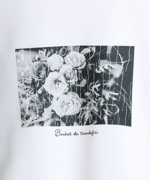 ANPAS（アンパス）の「Ripple Double-Knit Photo Print Sweatshirt/リップルダンボール フォトプリントトレーナー スウェット メンズ レディース モノトーン（スウェット・メンズ・ブラック系/ホワイト系/ホワイト系1/ブラック系2/ネイビー系/ブラック系1・L/LL/M）」の10枚目の写真