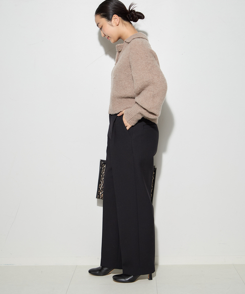 journal standard L'essage（ジャーナルスタンダードレサージュ）の「ウールリバーパンツ（スラックス・レディース・チャコールグレー/ブラック・38/36）」の18枚目の写真