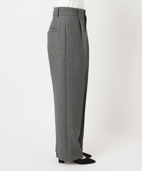 journal standard L'essage（ジャーナルスタンダードレサージュ）の「ウールリバーパンツ（スラックス・レディース・チャコールグレー/ブラック・38/36）」の5枚目の写真