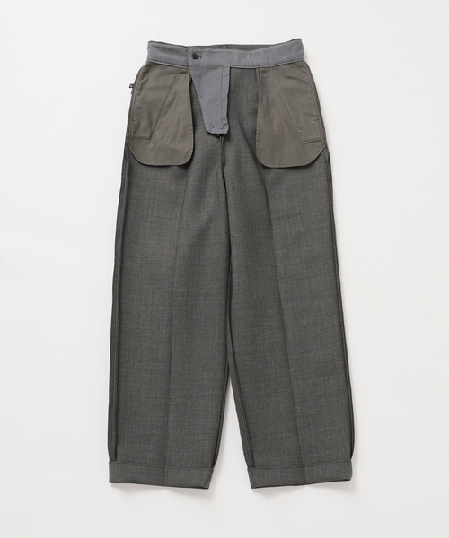 journal standard L'essage（ジャーナルスタンダードレサージュ）の「ウールリバーパンツ（スラックス・レディース・チャコールグレー/ブラック・38/36）」の12枚目の写真