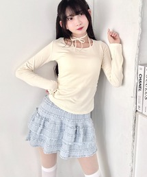 カップ付きホルターネックトップス