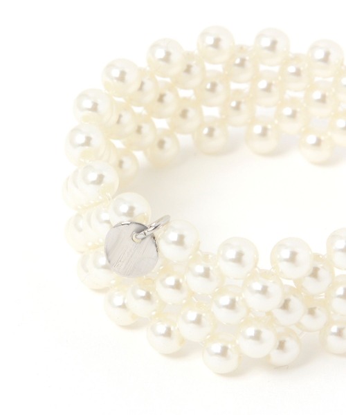 GLOBAL WORK(グローバルワーク)の「編みヘアゴム&ブレス/629951(ヘアゴム・レディース・シルバー系その他2/ゴールド系その他3/ホワイト・FREE)」の4枚目の写真