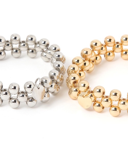 GLOBAL WORK(グローバルワーク)の「編みヘアゴム&ブレス/629951(ヘアゴム・レディース・シルバー系その他2/ゴールド系その他3/ホワイト・FREE)」の5枚目の写真