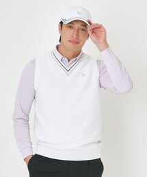 adabat（アダバット）の「Vネックガーターニットベスト（ベスト）」