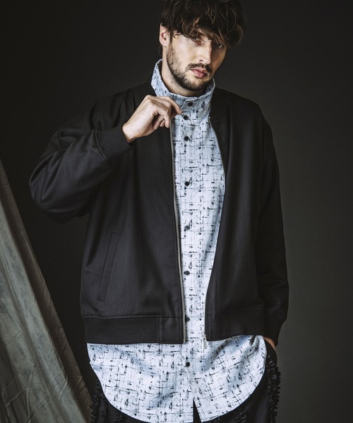 NO ID.（ノーアイディ）の「【NO ID.】High Collar Long Check Shirt / ハイ カラー ロング チェック シャツ（シャツ/ブラウス・メンズ・グレー/ブラック・ONE SIZE）」の16枚目の写真