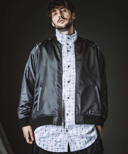 NO ID.（ノーアイディ）の「【NO ID.】High Collar Long Check Shirt / ハイ カラー ロング チェック シャツ（シャツ/ブラウス・メンズ・グレー/ブラック・ONE SIZE）」の18枚目の写真