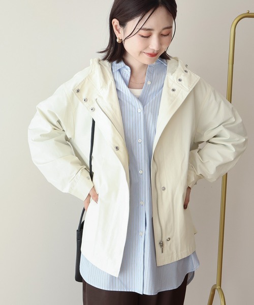 AMERICAN HOLIC（アメリカンホリック）の「【花粉防止･撥水】マウンテンパーカー（マウンテンパーカー・レディース・ネイビー/アイボリー/モカ・L/M）」の2枚目の写真