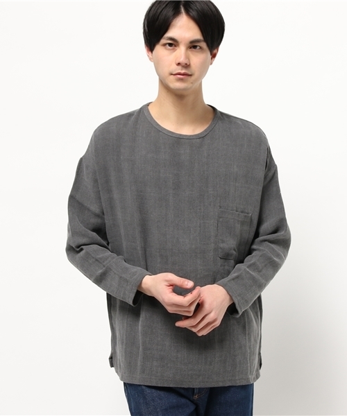 OUTLET（アウトレット）の「【WHO'S WHO gallery】GGバカウレカットソー（ニット/セーター・メンズ・ブラック/チャコールグレー/グレー・FREE）」の2枚目の写真