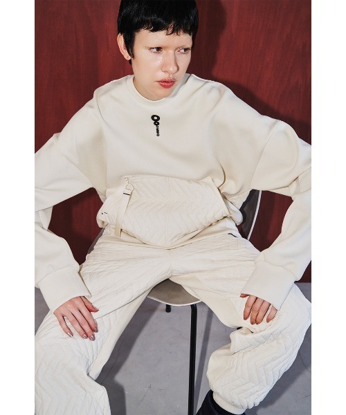 セール】QUILTING DOCKING SWEAT LOGO TOP（スウェット）｜OMMO