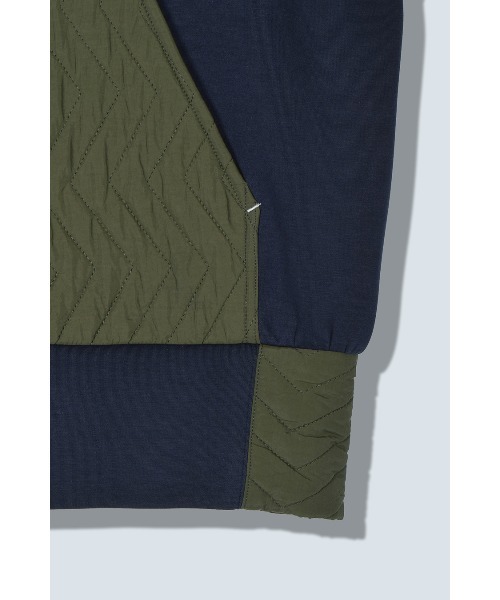 セール】QUILTING DOCKING SWEAT LOGO TOP（スウェット）｜OMMO