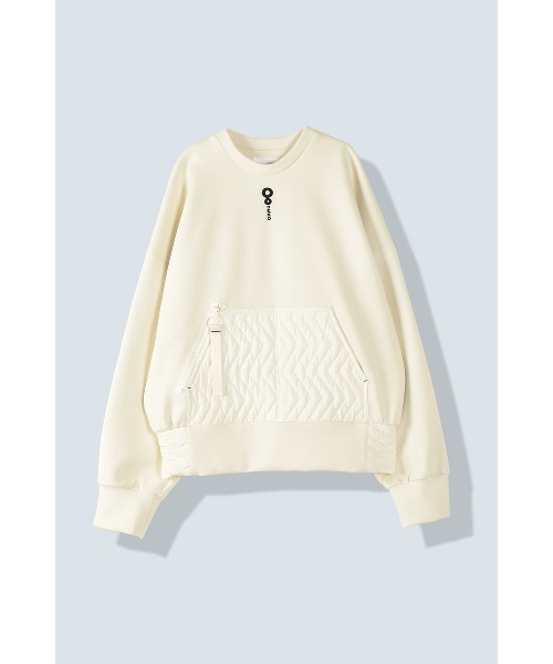 セール】QUILTING DOCKING SWEAT LOGO TOP（スウェット）｜OMMO