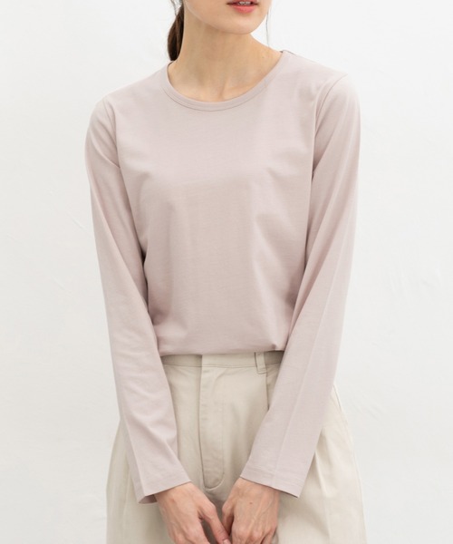 Honeys（ハニーズ）の「オーガニッククルーＴ（Tシャツ/カットソー・レディース・ラベンダー/ピンク/ライトグリーン/サックスブルー・LL/M/L）」の9枚目の写真