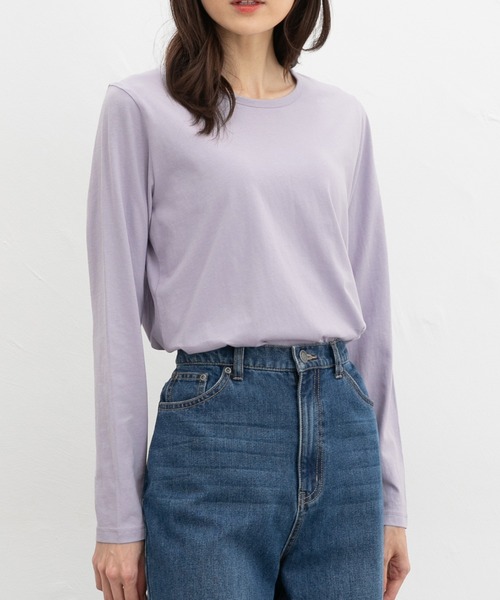 Honeys（ハニーズ）の「オーガニッククルーＴ（Tシャツ/カットソー・レディース・ラベンダー/ピンク/ライトグリーン/サックスブルー・LL/M/L）」の13枚目の写真