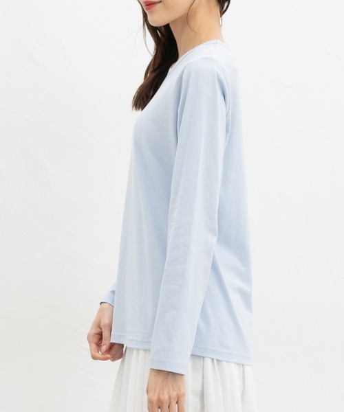 Honeys（ハニーズ）の「オーガニッククルーＴ（Tシャツ/カットソー・レディース・ラベンダー/ピンク/ライトグリーン/サックスブルー・LL/M/L）」の22枚目の写真