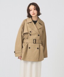 Ray BEAMS | オーバーサイズ ハーフ トレンチ コート(トレンチコート)