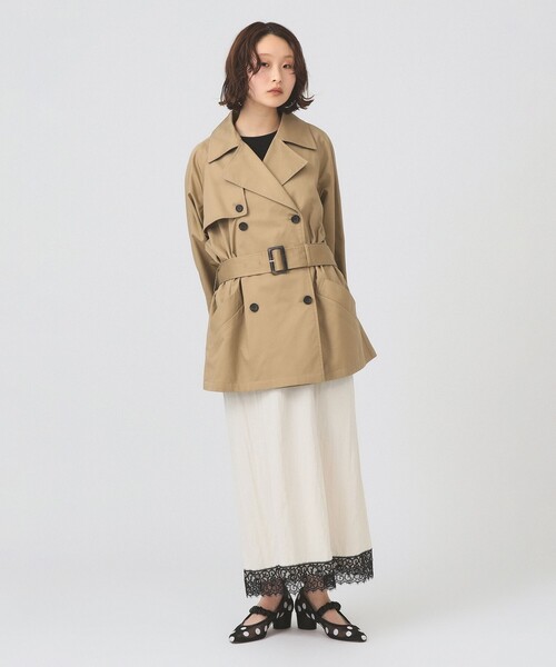 Ray BEAMS（レイビームス）の「オーバーサイズ ハーフ トレンチ コート（トレンチコート・レディース・ブラウン系その他3・ONE SIZE）」の2枚目の写真