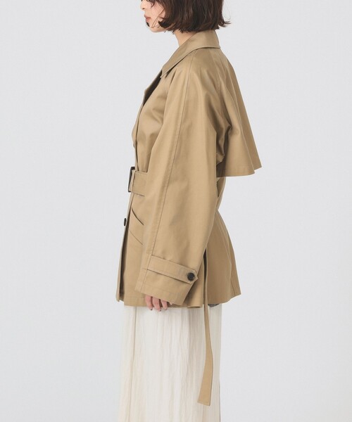 Ray BEAMS（レイビームス）の「オーバーサイズ ハーフ トレンチ コート（トレンチコート・レディース・ブラウン系その他3・ONE SIZE）」の7枚目の写真