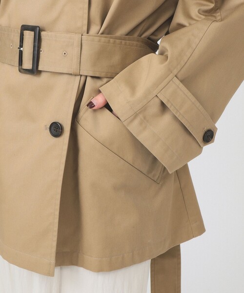 Ray BEAMS（レイビームス）の「オーバーサイズ ハーフ トレンチ コート（トレンチコート・レディース・ブラウン系その他3・ONE SIZE）」の10枚目の写真