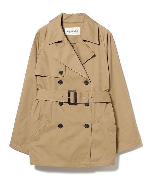 Ray BEAMS（レイビームス）の「オーバーサイズ ハーフ トレンチ コート（トレンチコート・レディース・ブラウン系その他3・ONE SIZE）」の12枚目の写真