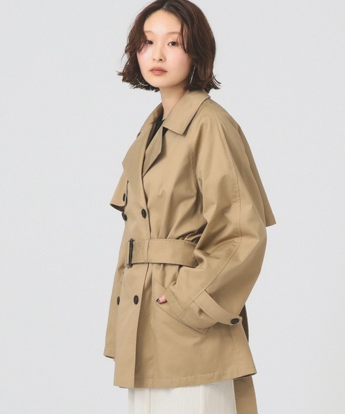 Ray BEAMS(レイビームス)の「オーバーサイズ ハーフ トレンチ コート(トレンチコート・レディース・ブラウン系その他3・ONE SIZE)」の1枚目の写真