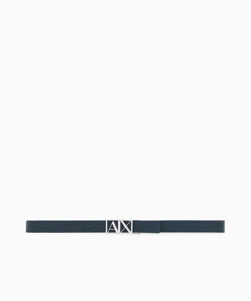 ARMANI EXCHANGE（アルマーニエクスチェンジ）の「【A|X アルマーニ エクスチェンジ】ボックスロゴバックル リバーシブル レザーベルト（ベルト・メンズ・チャコールグレー/ネイビー・FREE）」の5枚目の写真