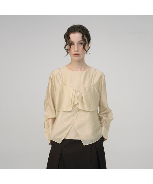 Silky Bustier Blouse Set
