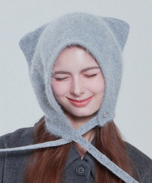 CHARMY（チャミ）の「キティソフトアンゴラグレー-ビーニー（ニットキャップ/ビーニー）」