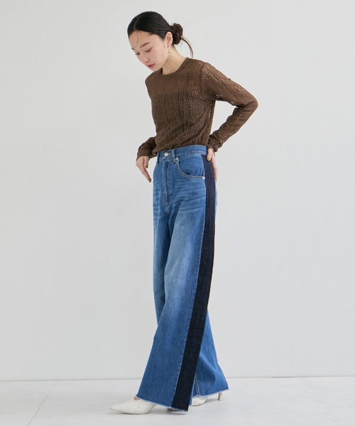 セール】【LANCER/ランサー】2TONE REMAKED PANTS（デニムパンツ）｜LE