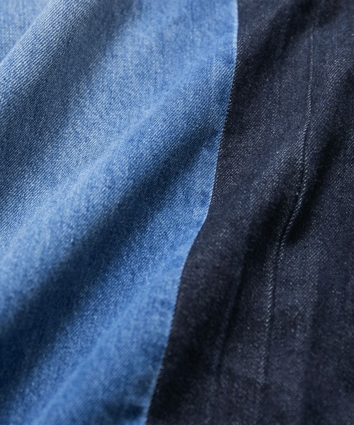 le cercle ADAM ET ROPE'(ルセルクルアダムエロペ)の「【LANCER/ランサー】2TONE REMAKED PANTS(デニムパンツ・レディース・ブラック系その他/ブルー系その他5・FREE)」の4枚目の写真