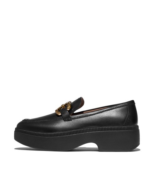fitflop(フィットフロップ)の「F-LUMA SQUARE-CHAIN LEATHER DEMI-WEDGE LOAFERS / F-LUMA スクエアチェーン レザーデミウェッジローファー(ローファー・レディース・チョコ/ブラック・US6/US5/US8/US7)」の7枚目の写真