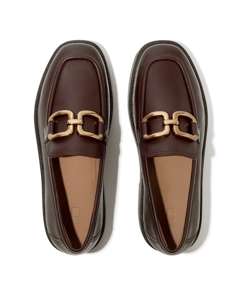 fitflop(フィットフロップ)の「F-LUMA SQUARE-CHAIN LEATHER DEMI-WEDGE LOAFERS / F-LUMA スクエアチェーン レザーデミウェッジローファー(ローファー・レディース・チョコ/ブラック・US6/US5/US8/US7)」の11枚目の写真