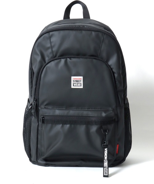 VISION STREET WEAR（ヴィジョンストリートウェア）の「VISION STREET WEAR（ヴィジョンストリートウェア）4TIER BACKPACK/ワンポイントロゴ バックパック/リュック（バックパック/リュック・メンズ・ブラック系1/ブラック系3/ブラック系2・FREE）」の6枚目の写真