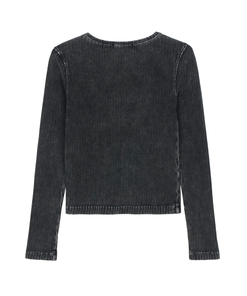 FDR(エフディーアール)の「Sulfar G.Dye Rib Muscle Long Sleeve Black(Tシャツ/カットソー・レディース・その他・S/M/L)」の9枚目の写真