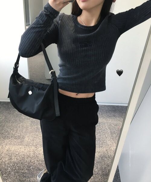 FDR(エフディーアール)の「Sulfar G.Dye Rib Muscle Long Sleeve Black(Tシャツ/カットソー・レディース・その他・S/M/L)」の2枚目の写真