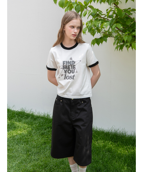OAFISH(オアフィッシュ)の「FIND RINGER T-SHIRT, WHITE(Tシャツ/カットソー・レディース・その他・ONE SIZE)」の3枚目の写真