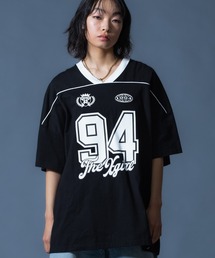 X-girl | FACE LABEL NUMBER BIG TEE DRESS(ワンピース)