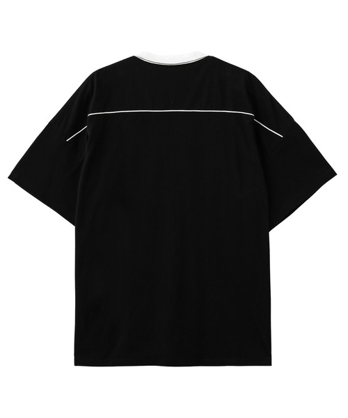 X-girl（エックスガール）の「FACE LABEL NUMBER BIG TEE DRESS（ワンピース・レディース・ブルー/ブラック/ホワイト・S/M）」の4枚目の写真