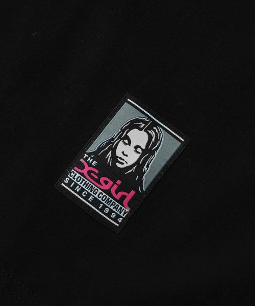 X-girl（エックスガール）の「FACE LABEL NUMBER BIG TEE DRESS（ワンピース・レディース・ブルー/ブラック/ホワイト・S/M）」の9枚目の写真