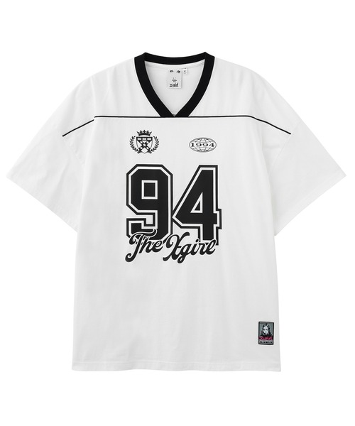 X-girl（エックスガール）の「FACE LABEL NUMBER BIG TEE DRESS（ワンピース・レディース・ブルー/ブラック/ホワイト・S/M）」の15枚目の写真