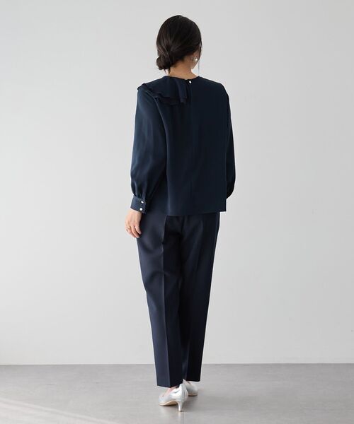 YECCA VECCA（イェッカヴェッカ）の「ストレッチピンタックパンツ（その他パンツ・レディース・ライトベージュ/ネイビー・S/M）」の19枚目の写真