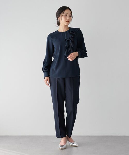 YECCA VECCA（イェッカヴェッカ）の「ストレッチピンタックパンツ（その他パンツ・レディース・ライトベージュ/ネイビー・S/M）」の16枚目の写真
