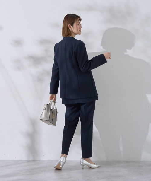 YECCA VECCA（イェッカヴェッカ）の「ストレッチピンタックパンツ（その他パンツ・レディース・ライトベージュ/ネイビー・S/M）」の10枚目の写真