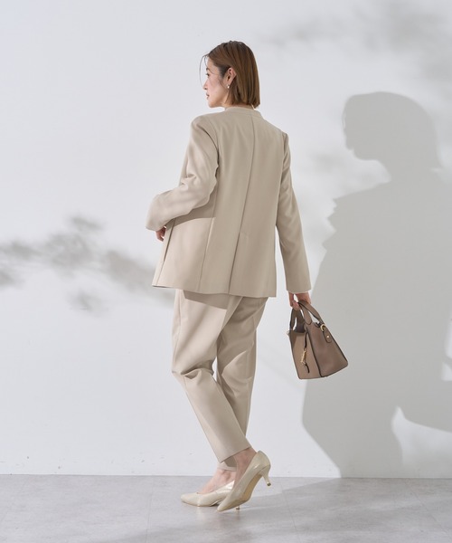 YECCA VECCA（イェッカヴェッカ）の「ストレッチピンタックパンツ（その他パンツ・レディース・ライトベージュ/ネイビー・S/M）」の17枚目の写真