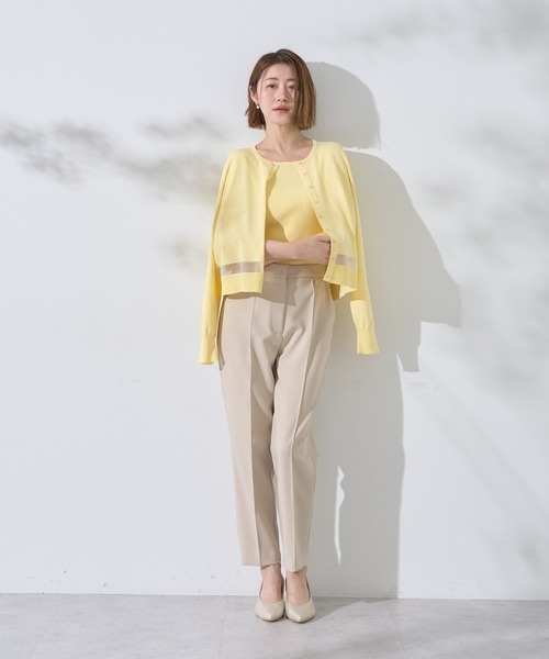 YECCA VECCA（イェッカヴェッカ）の「ストレッチピンタックパンツ（その他パンツ・レディース・ライトベージュ/ネイビー・S/M）」の22枚目の写真