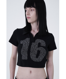 SIXTEEN COLLAR CROP TOP BLACK