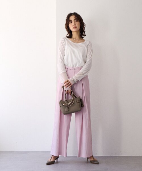 RIVE DROITE(リヴドロワ)の「予約【実用性抜群】ひねり金具ミニトートバッグ(トートバッグ・レディース・ベージュ/グレー系その他/サックスブルー・FREE)」の12枚目の写真