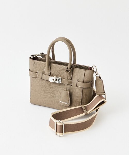 RIVE DROITE(リヴドロワ)の「予約【実用性抜群】ひねり金具ミニトートバッグ(トートバッグ・レディース・ベージュ/グレー系その他/サックスブルー・FREE)」の17枚目の写真